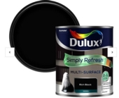 DULUX SIMPLY REFRESH M/S EGGSHELL RICH BLACK 750ML